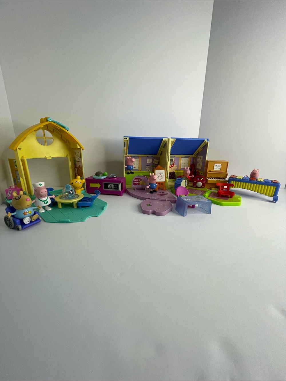 Peppa Pig Toy Bundle - School Playgroup & Vet Clinic Mixed Lot Figures 26 Piece